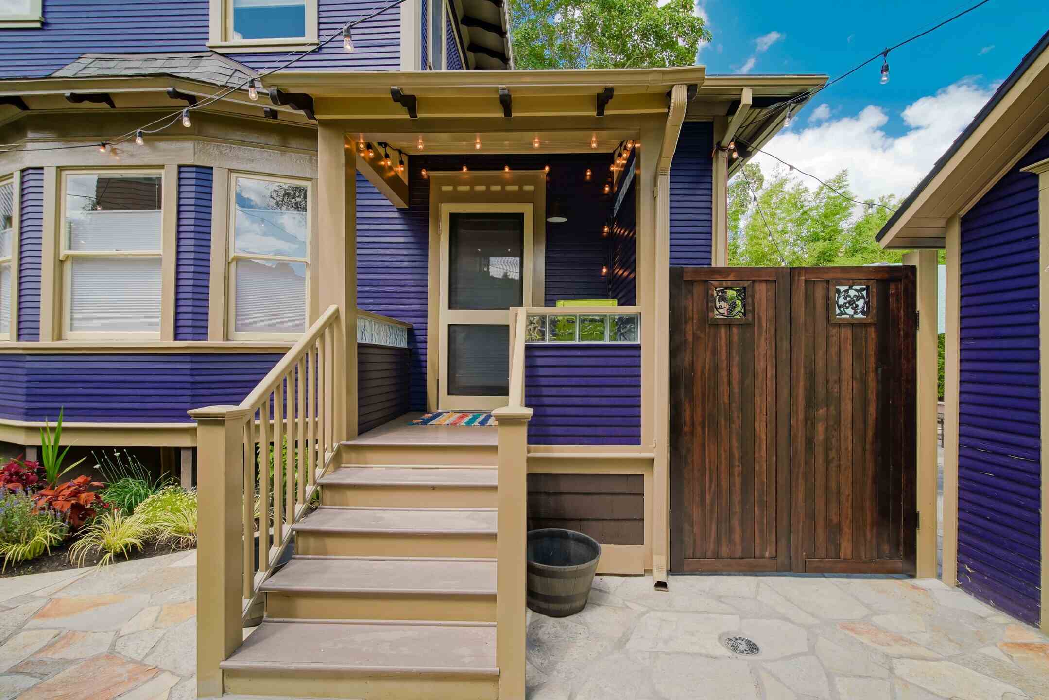 Portland Eco House Patio Suite Entrance