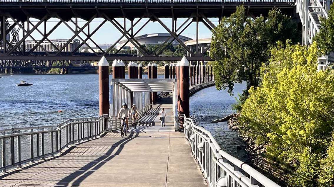 Eastside Esplanade Portland Biking