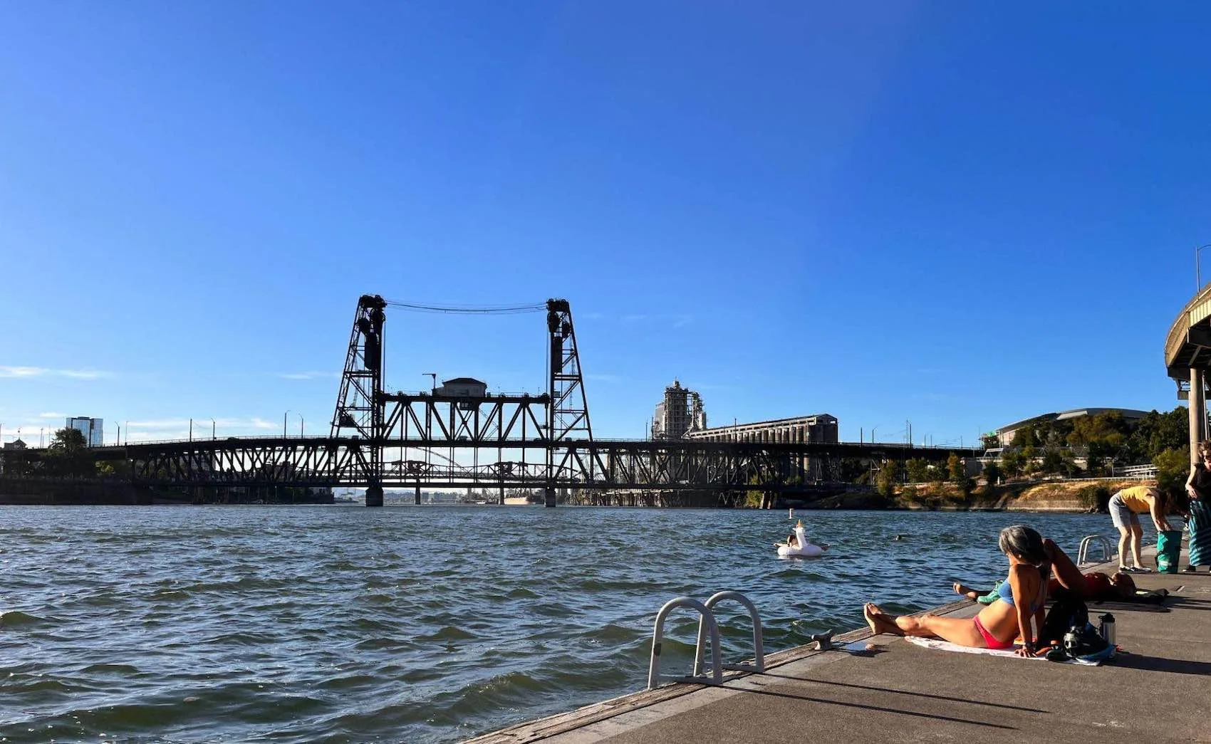 Kevin Duckworthy Dock Swimming Willamette River