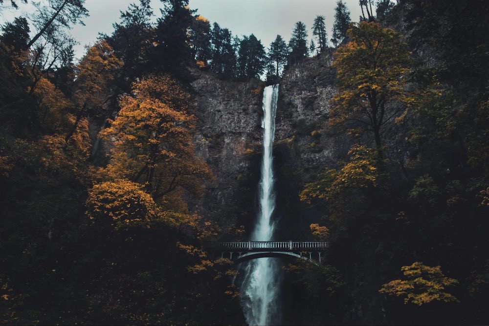 Multnomah Falls in Autumn