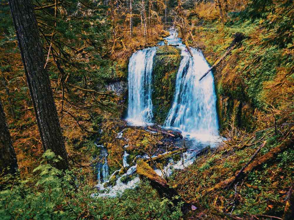 Upper McCord Creek Falls in Autumn